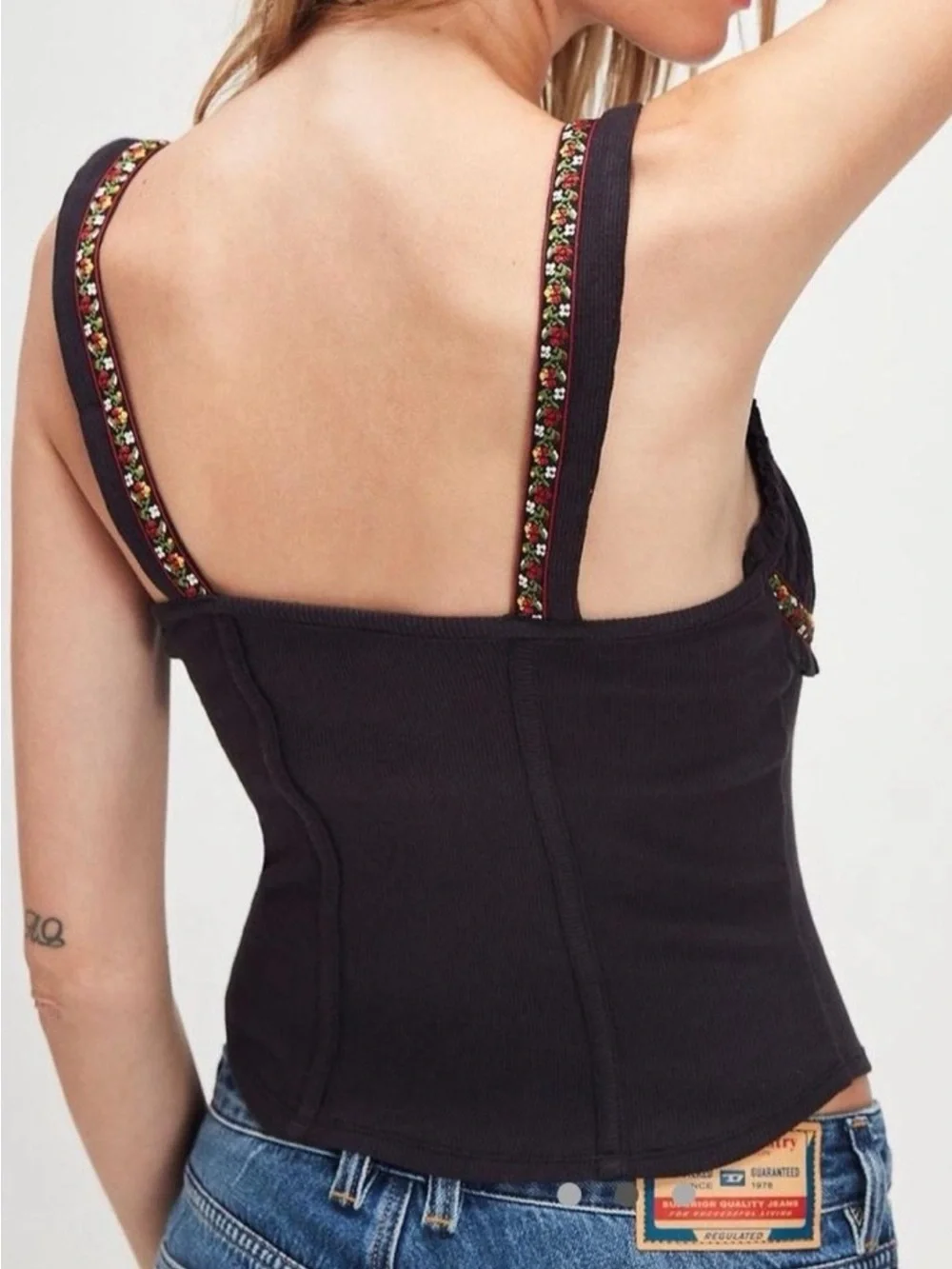 Free People wilder ribbed corset